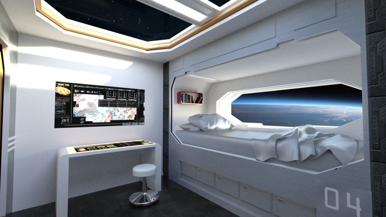 Future cozy. Квартира в стиле космического корабля. Каюта космического корабля. Интерьер в стиле космического корабля. Комната космического корабля.